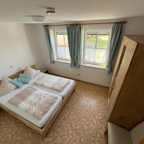 Schlafzimmer in der Ferienwohnung Abendsonne